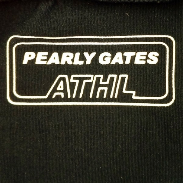 パーリーゲイツ PEARLY GATES 長袖カットソー サイズ6 - ダークネイビー×白 メンズ ハイネック 美品 トップス_画像3