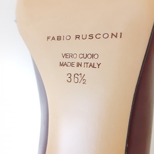 ファビオルスコーニ FABIO RUSCONI パンプス 36 1/2 - レザー ボルドー レディース 美品 靴_画像6