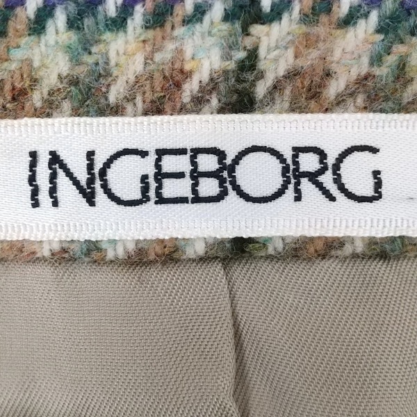 インゲボルグ INGEBORG スカートスーツ - アイボリー×ダークグリーン×マルチ レディース レディーススーツ_画像3