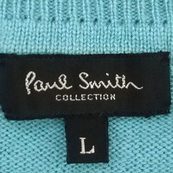 ポール スミス コレクション Paul Smith Collection 長袖セーター/ニット サイズL - カシミヤ、シルク ライトブルー メンズ 美品 トップス_画像3