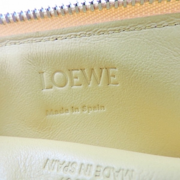 ロエベ LOEWE コインケース - レザー イエロー L字ファスナー 美品 財布の画像4