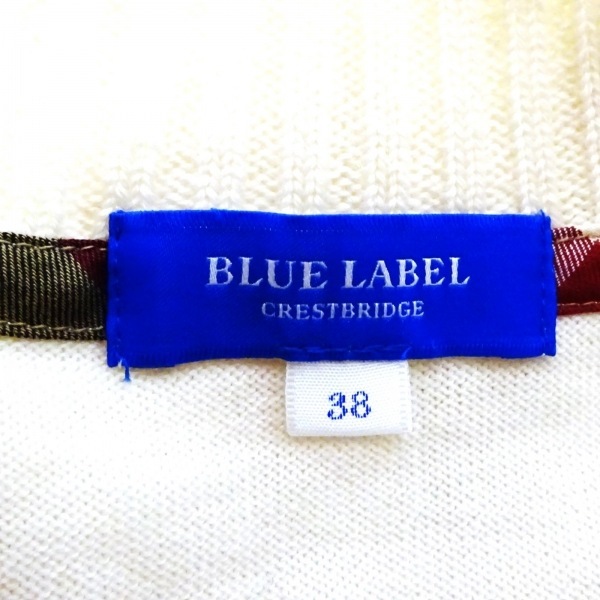 ブルーレーベルクレストブリッジ BLUE LABEL CRESTBRIDGE 長袖セーター/ニット サイズ38 M - アイボリー レディース クルーネック 美品_画像3