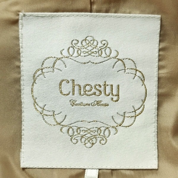 Chesty Chesty size 0 XS - cotton light brown × yellow × multi lady's long sleeve / spring / autumn coat 
