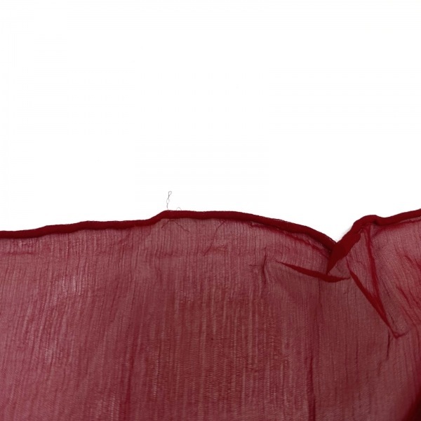 イヴサンローラン YvesSaintLaurent ストール(ショール) - シルク レッド×マルチ ペイズリー柄/花柄/foulards マフラー_画像7