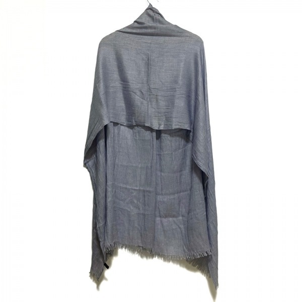  Barneys BARNEYSNEWYORK stole ( shawl ) - rayon × wool blue gray muffler 