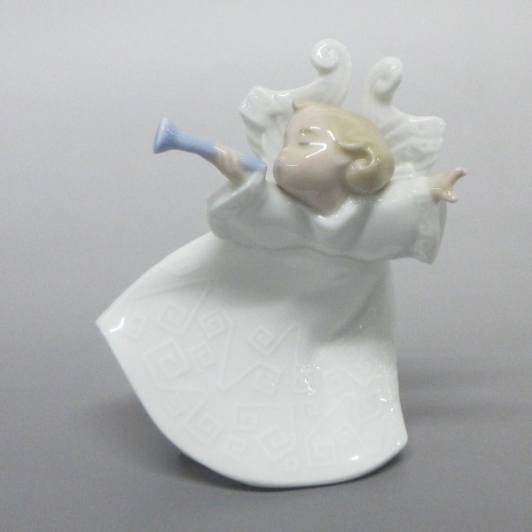 ナオ NAO - 陶器 白×ベージュ×ライトブルー 置物/天使 美品 小物_画像1