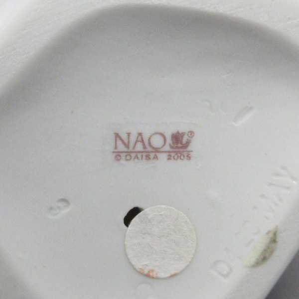 ナオ NAO - 陶器 白×ベージュ×ライトブルー 置物/天使 美品 小物_画像3