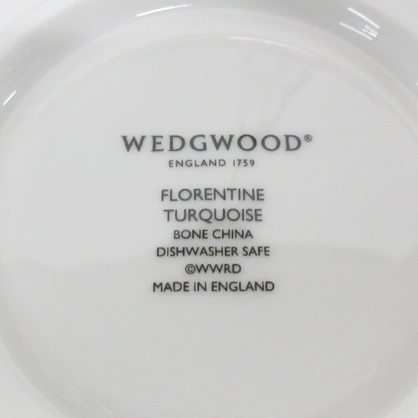 ウェッジウッド WEDG WOOD - ボーンチャイナ 白×ブルー×マルチ カップ&ソーサー×2点 新品同様 食器の画像4