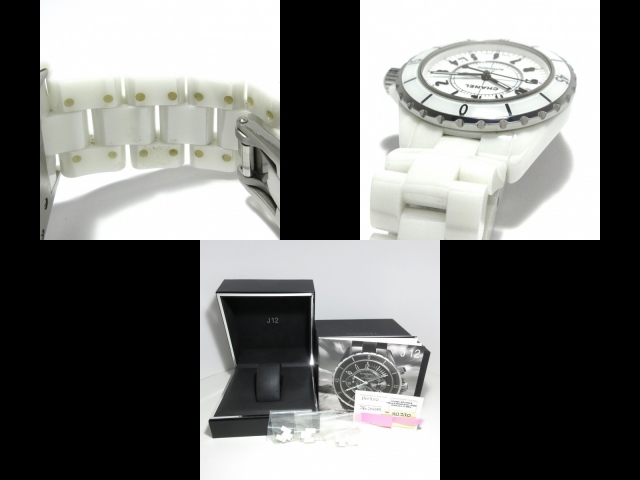 CHANEL( Chanel ) wristwatch J12 H0970 men's white ceramic /38mm/ old model white 