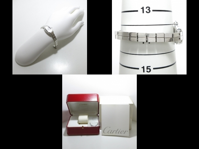 Cartier(カルティエ) 腕時計 ミニ トノー ラニエール WJ2002W3 レディース 金無垢/K18WG/2C・ダイヤ文字盤/ダイヤリューズ シルバー_画像10