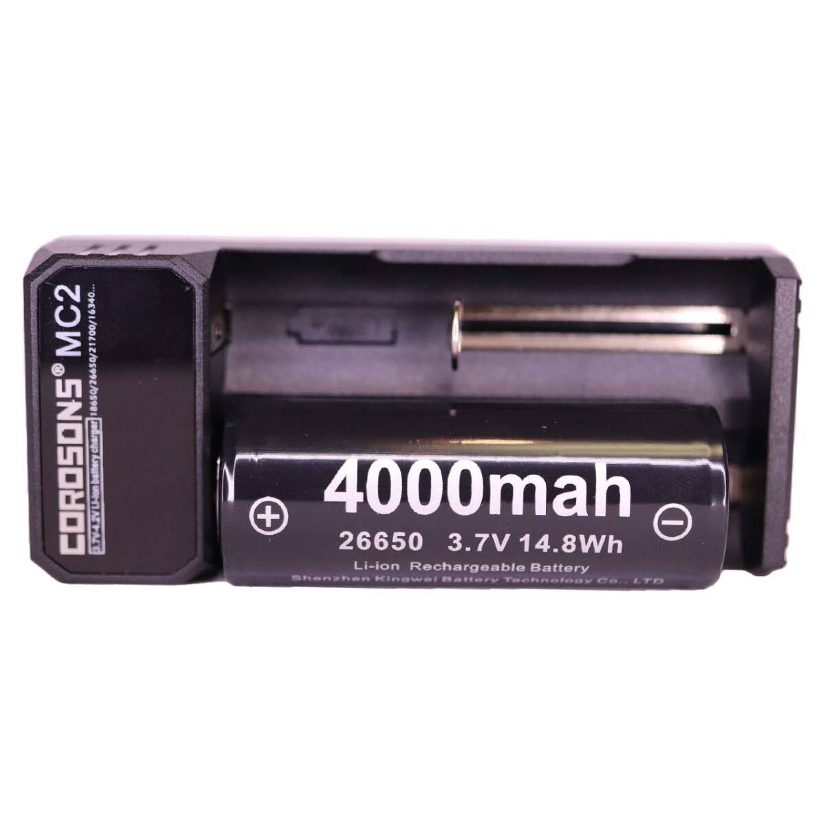 26650 リチウムイオン充電池 充電器 バッテリー PSE 保護回路 懐中電灯 ハンディライト 4000mha+充電器 04