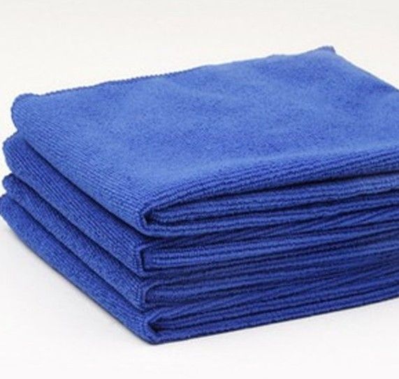 ブルー 青 20枚 マイクロファイバークロスタオル 洗車 台拭 掃除 使い捨て
