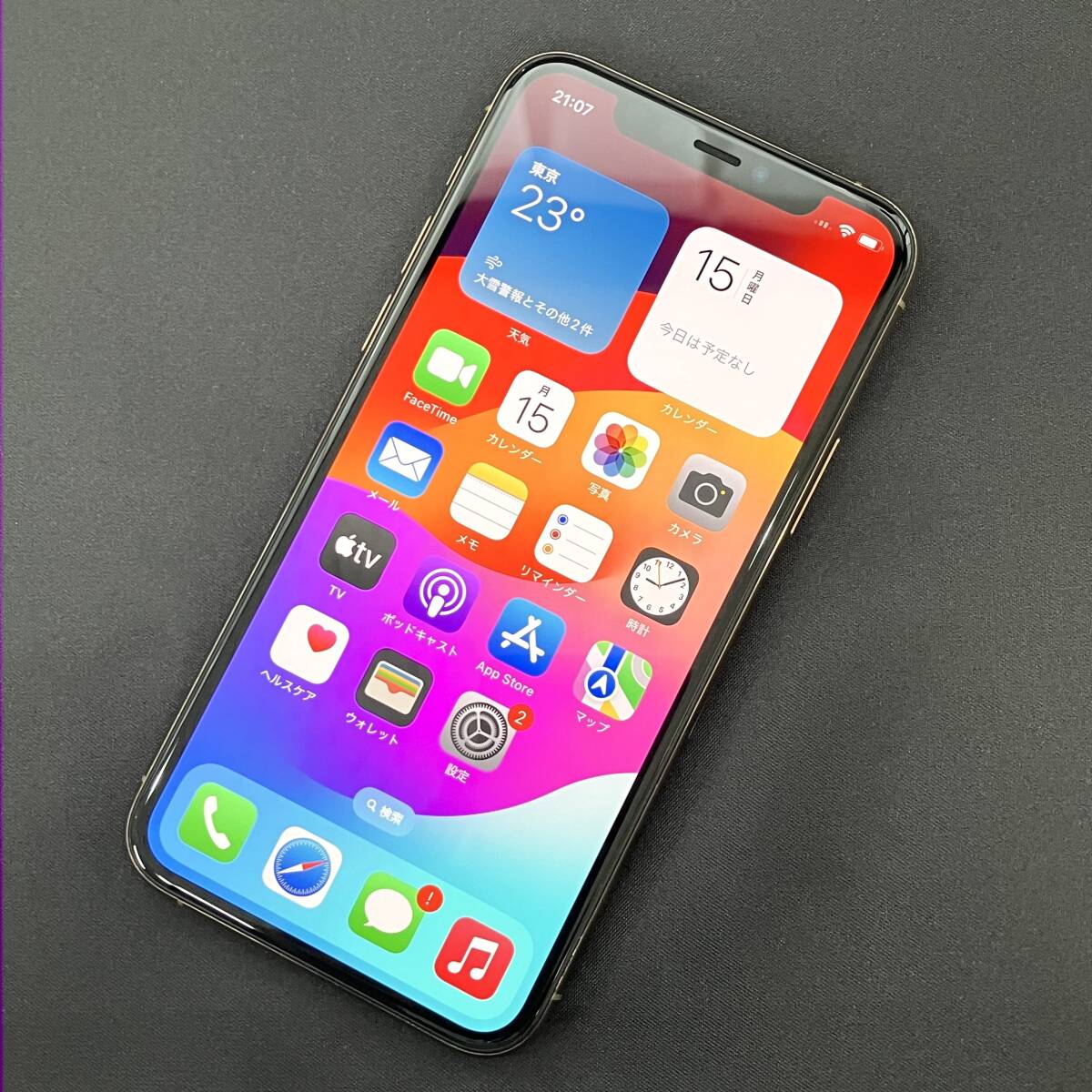 【中古 ジャンク品】SIMフリー iPhone11 Pro 64GB ゴールド MWC52J/A 利用制限〇 au版の画像1