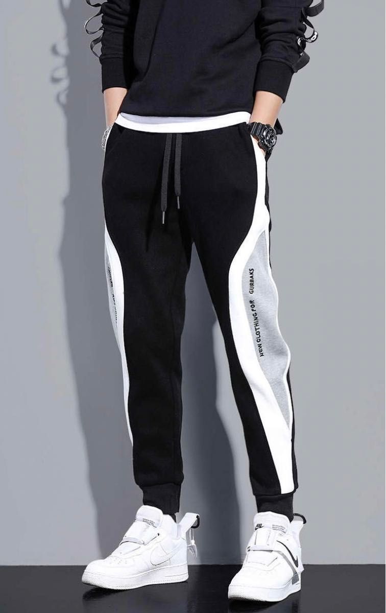 ジョガーパンツ M ブラック メンズ  スウェット 男女兼用 韓国 ルームウェア 部屋着 ジャージ トレーニングウェア 黒