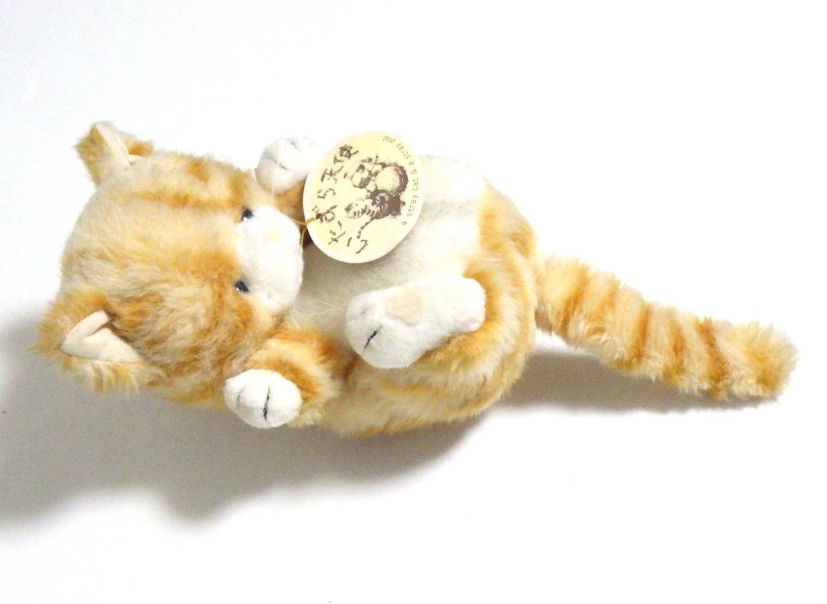 * rare * rare * First made first mischief angel cat soft toy pipe sound .. cat Showa Retro paper tag attaching 