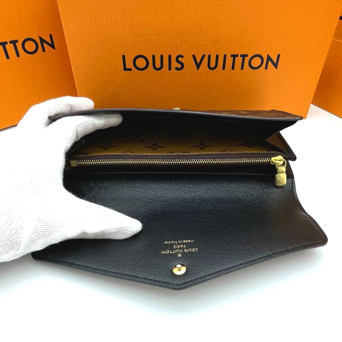 【お値引き済み】LOUIS VUITTON ルイヴィトン モノグラム ジャイアント リバース  ポルトフォイユ サラ M80726