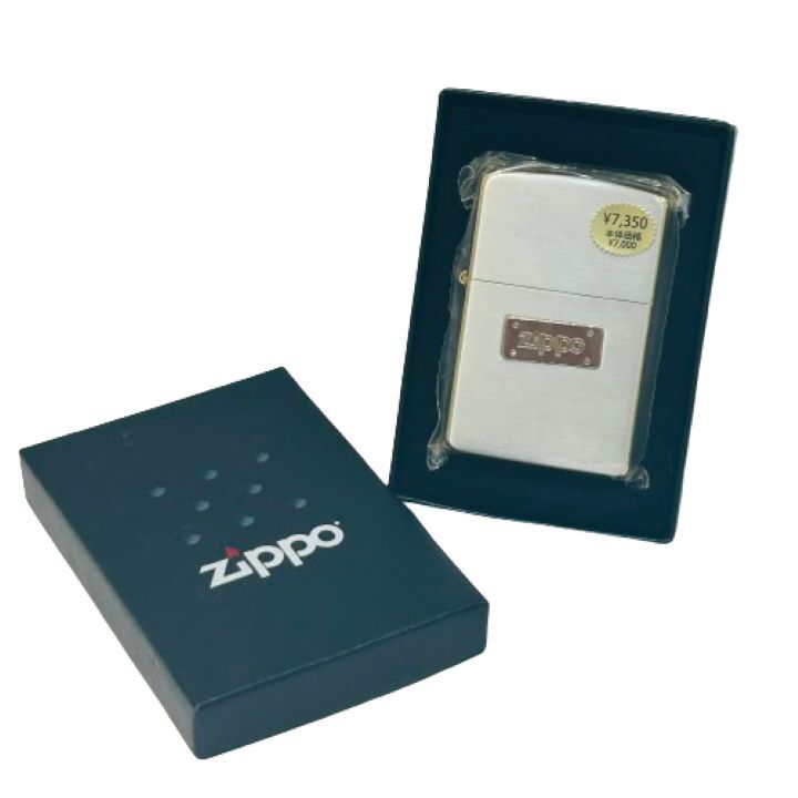 【Zippo/ジッポー】オイルライター 未使用品 ロゴ シルバー×ゴールド★45510_画像1