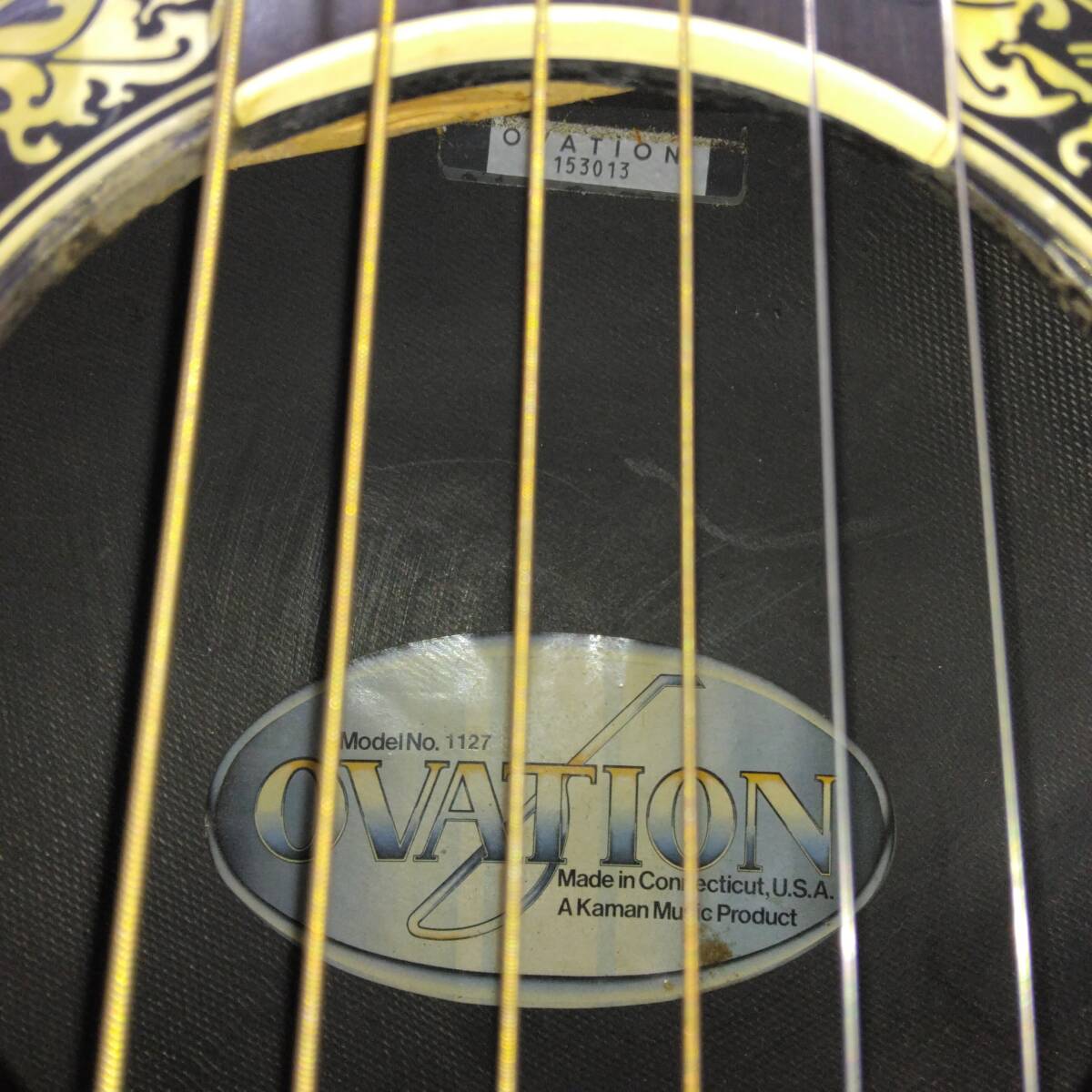 送料無料! Ovation 1127 Glen Campbell オベーション グレン・キャンベル アコースティックギター アコギ ハードケース付属 ジャンク品の画像3