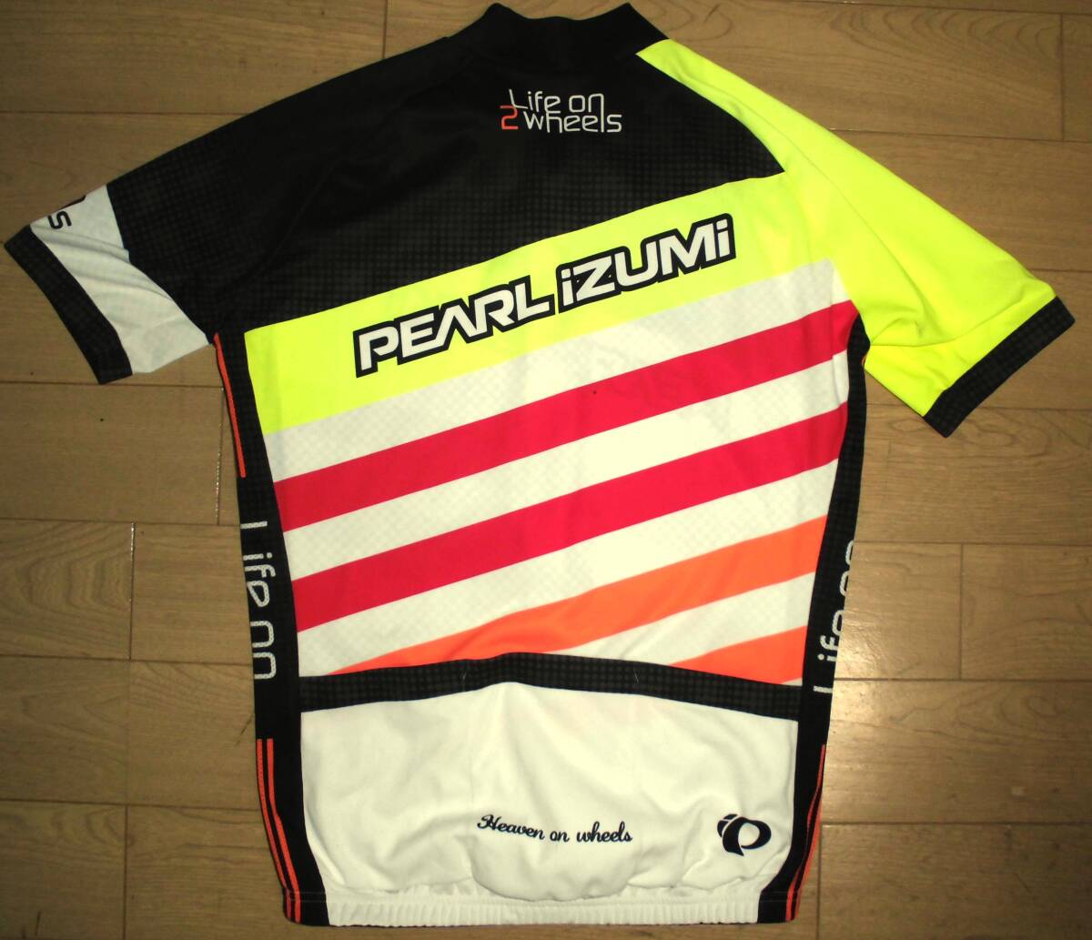 美品★PEARL IZUMI パールイズミ サイクルウェア サイクルジャージ 半袖 フルジップ トップス L_画像4