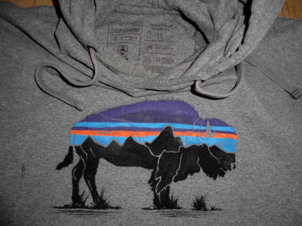 美品★patagonia パタゴニア Fitz Roy Bison Uprisal Hoody フィッツ ロイ バイソン アップライザル フーディ パーカー Lの画像3