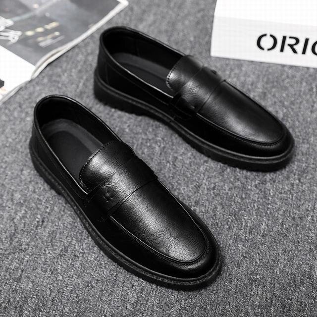  Loafer туфли без застежки мужской мужской обувь кожа обувь PU кожа широкий .. ходить на работу джентльмен обувь ..... черный 25cm