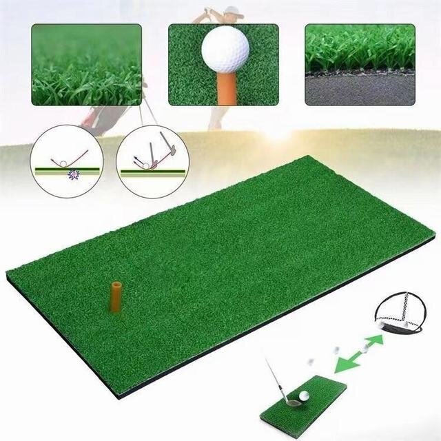 ゴルフ練習マット 30cm×60cm 室内　素振り 人工芝 ラフ ティー付き_画像3