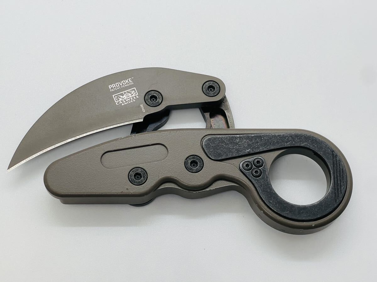 CRKT コロンビア プロボーク アース D2 鋼ブレード アルミニウム キネマチック PROVOKE ナイフの画像3