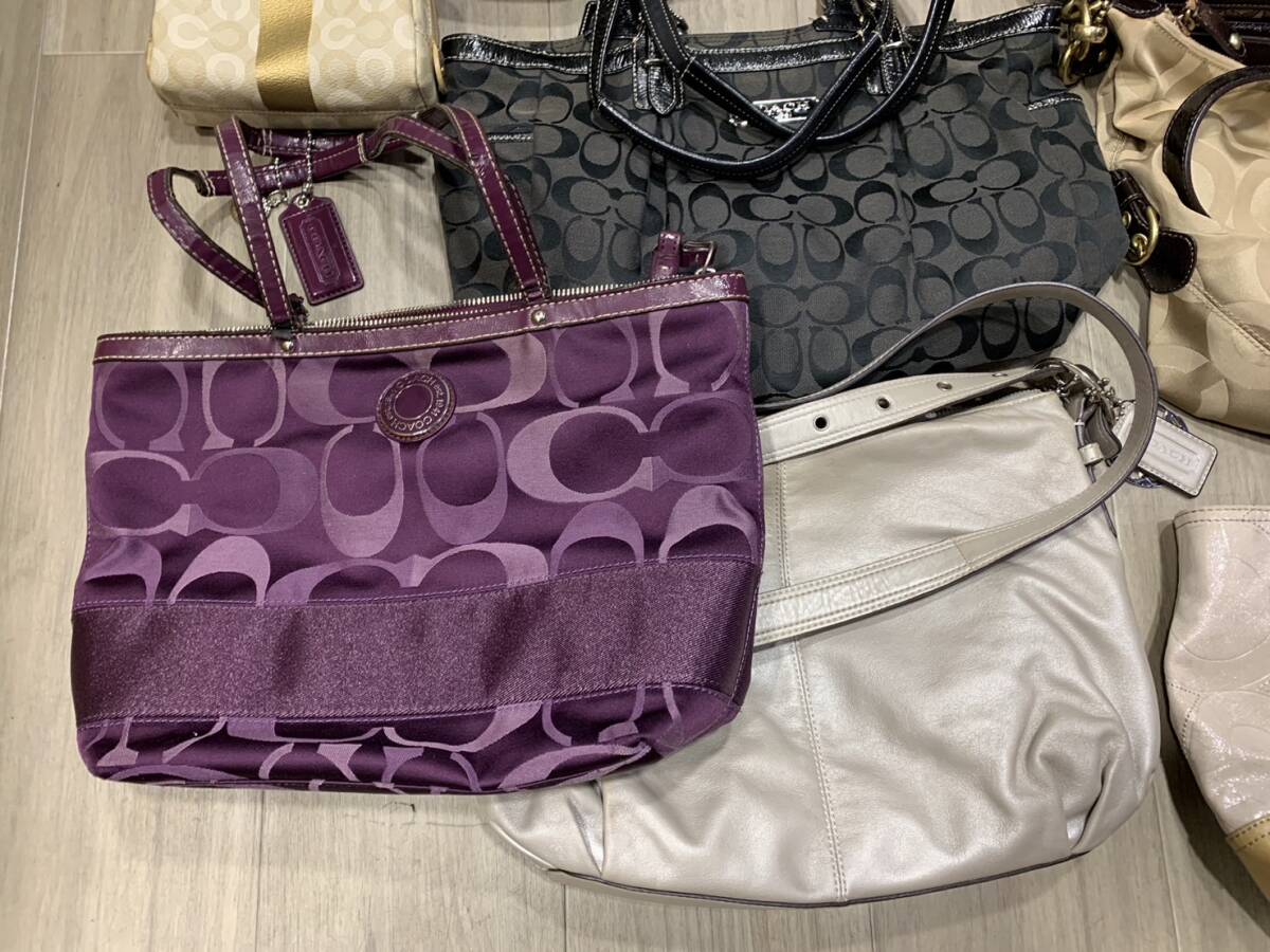 1円～ COACH コーチ バッグ トートバッグ ショルダーバッグ ポーチ 等 大量おまとめセット 状態色々_画像6