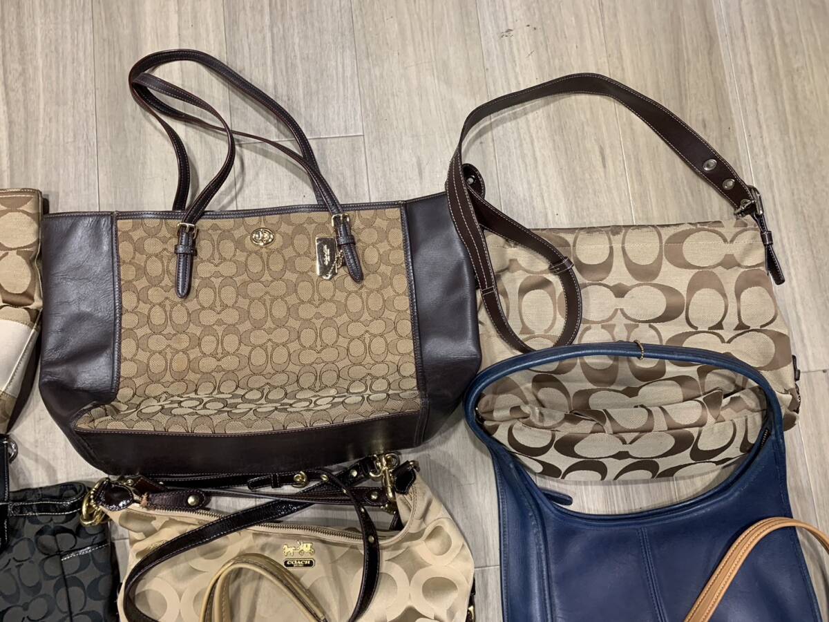 1円～ COACH コーチ バッグ トートバッグ ショルダーバッグ ポーチ 等 大量おまとめセット 状態色々_画像3