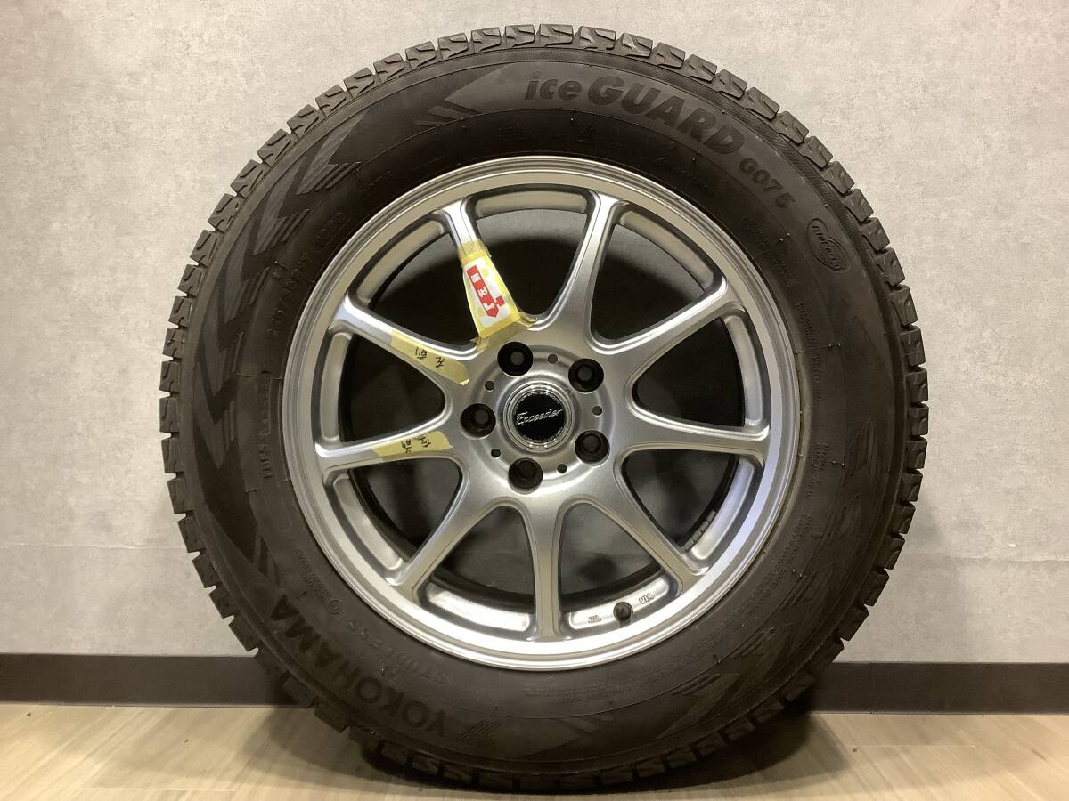 1円〜 比較的美品 タイヤ アルミホイール 4本セット Exceeder エクシーダー 17インチ 225/65 R17 YOKOHAMA ice GUARD サイズ170×4口の画像3