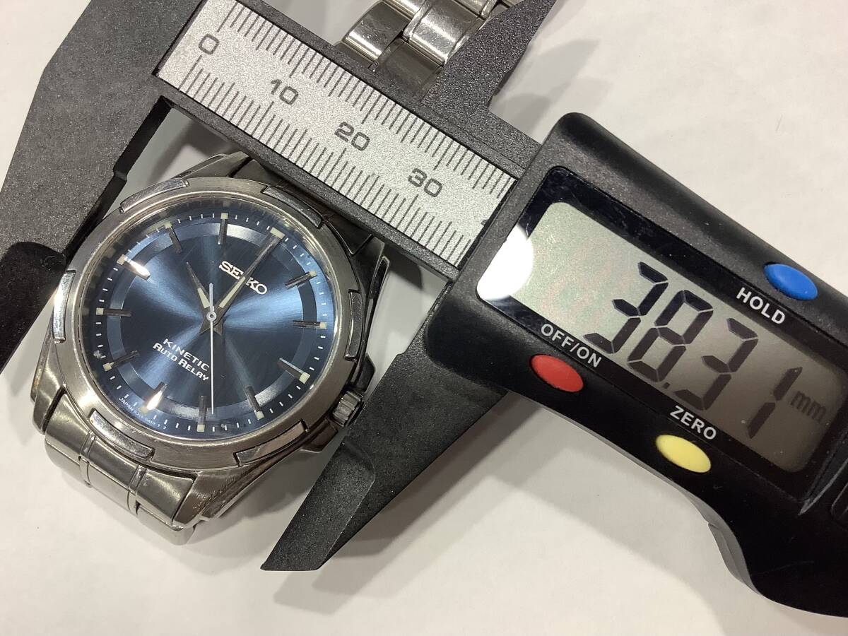 1円〜 訳あり稼働品 SEIKO セイコー KINETIC キネティック 5J21-0A10 自動巻き ローター音有 要オーバーホール品 ジャンク品扱_画像4