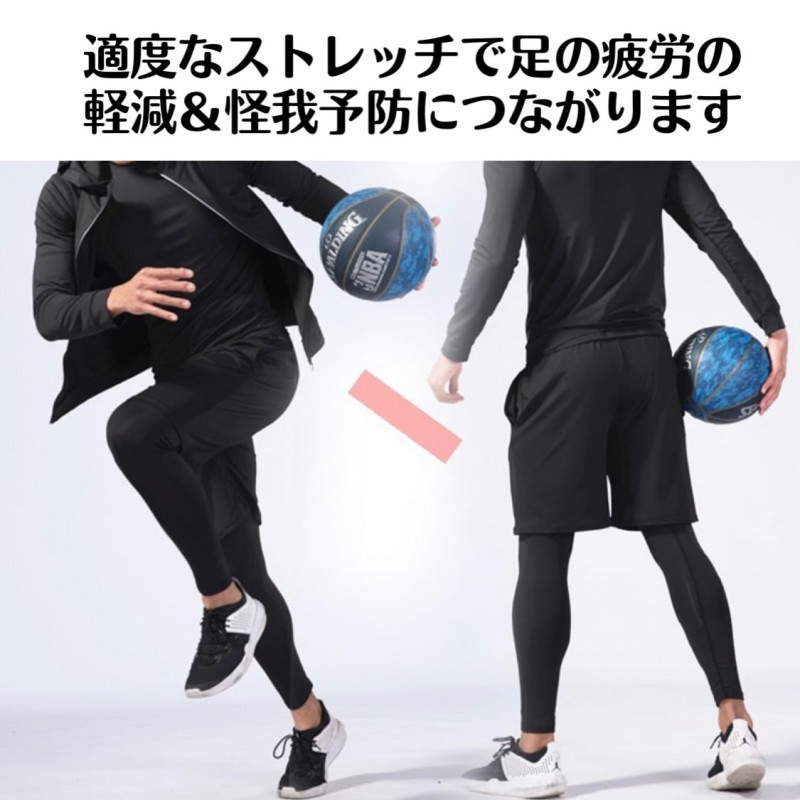 スポーツタイツ M レギンス コンプレッション アンダースパッツ 黒