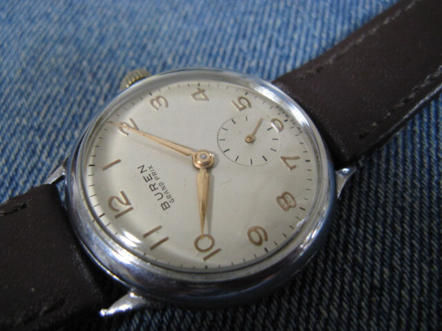 1950年代 BUREN ビュレン スイス製アンティーク腕時計 稼働良品 注油済みの画像4