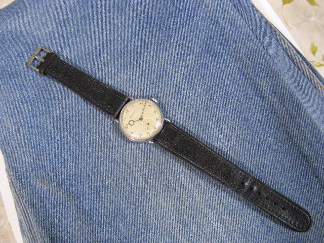 1940年代 FEDERAL 大型ブレゲブルースチール針 スイス製アンティーク手巻腕時計 稼働品 注油済み の画像8