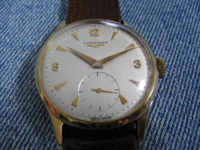 1959年製 LONGINES ロンジン 9K金無垢 Cal.12.68Z ブリティッシュウォッチ アンティーク手巻腕時計 稼働極美品 注油済み 