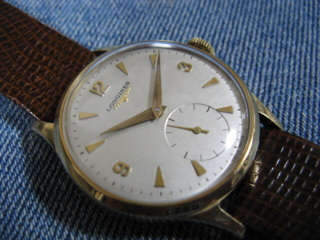 1959年製 LONGINES ロンジン 9K金無垢 Cal.12.68Z ブリティッシュウォッチ アンティーク手巻腕時計 稼働極美品 注油済み 