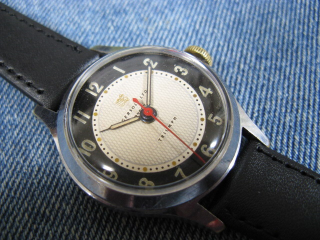 1950年代 INGERSOLL/bySMITHS インがソール ブルズアイ ブリティッシュウォッチ 英国アンティーク手巻腕時計 稼働品 注油済み