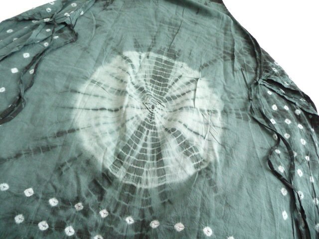 新品 MALAIKA マライカ タイダイ エプロン ドレス ワンピース 緑 インド製 エスニック アジアンの画像5