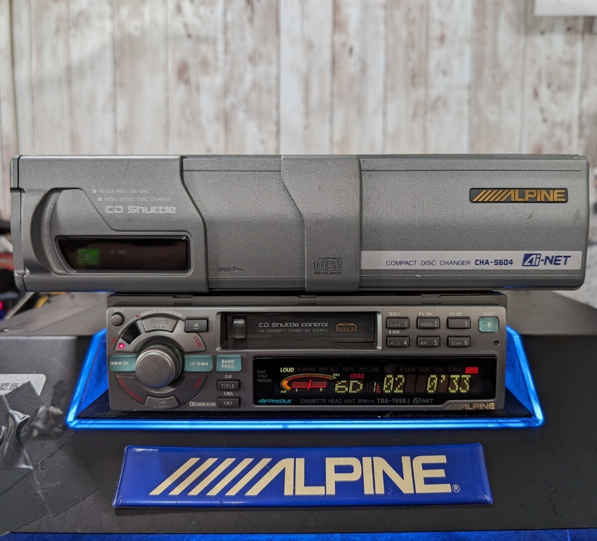 アルパイン 高級機 TDA-7558J CHA-S604 CD カセット テープ ドルビー B C NR 旧車 昭和 平成 ALPINEの画像5
