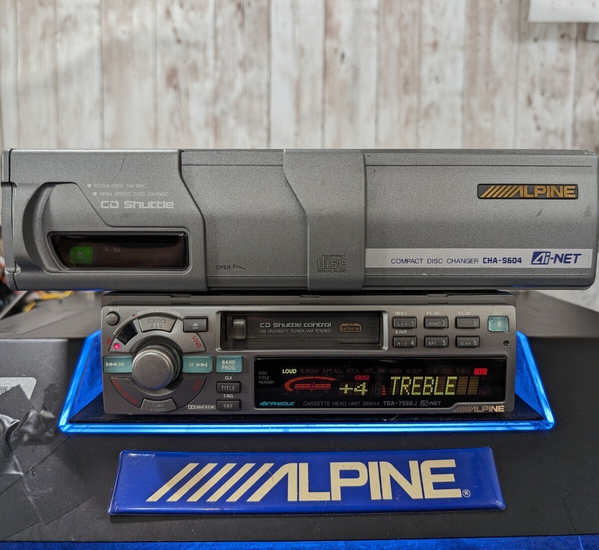 アルパイン 高級機 TDA-7558J CHA-S604 CD カセット テープ ドルビー B C NR 旧車 昭和 平成 ALPINEの画像4