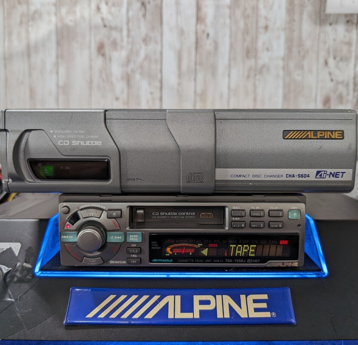 アルパイン 高級機 TDA-7558J CHA-S604 CD カセット テープ ドルビー B C NR 旧車 昭和 平成 ALPINE_画像2