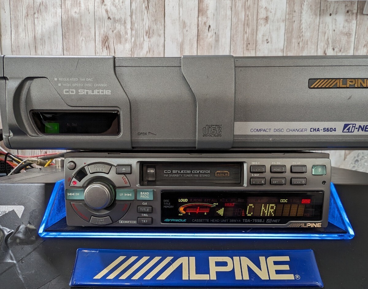 アルパイン 高級機 TDA-7558J CHA-S604 CD カセット テープ ドルビー B C NR 旧車 昭和 平成 ALPINE_画像6
