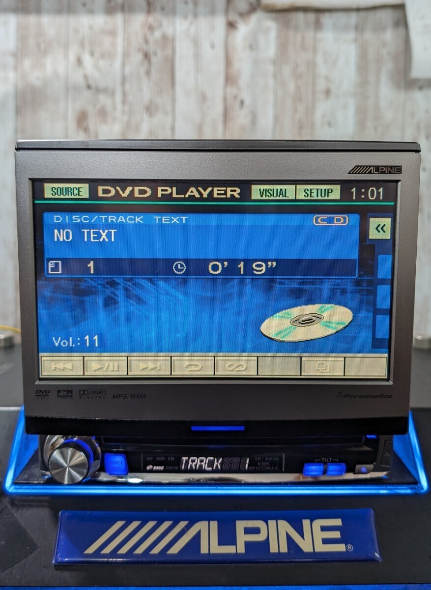 アルパイン 1DIN インダッシュ 7インチ IVA-D310J CD DVD AUX MP3/WMA 高級機 高音質 映像出力有 走行中視聴可 外車にもの画像2