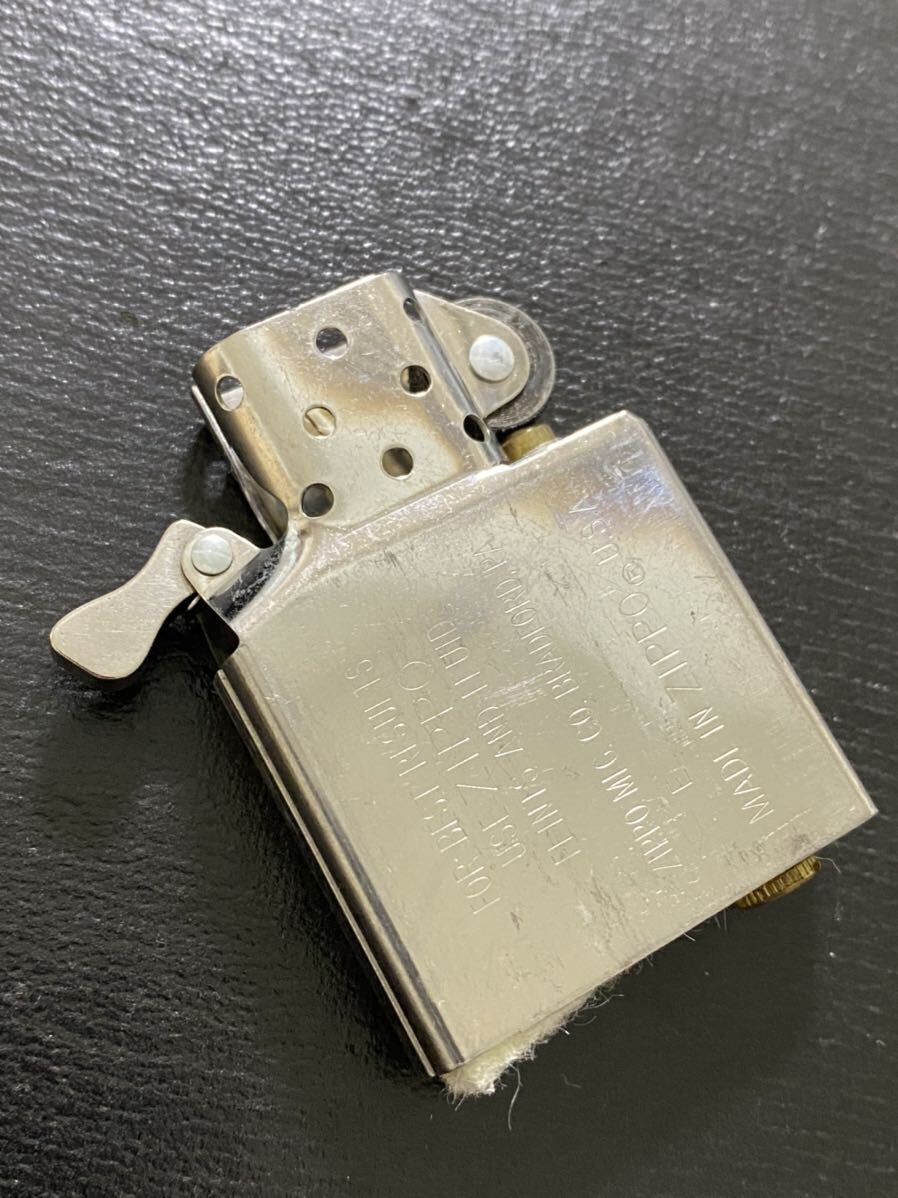 zippo ラッキーストライク 茶 本革 メタル 限定品 希少モデル ヴィンテージ LUCKY STRIKE シルバーインナー 1996年製 ケース 保証書付