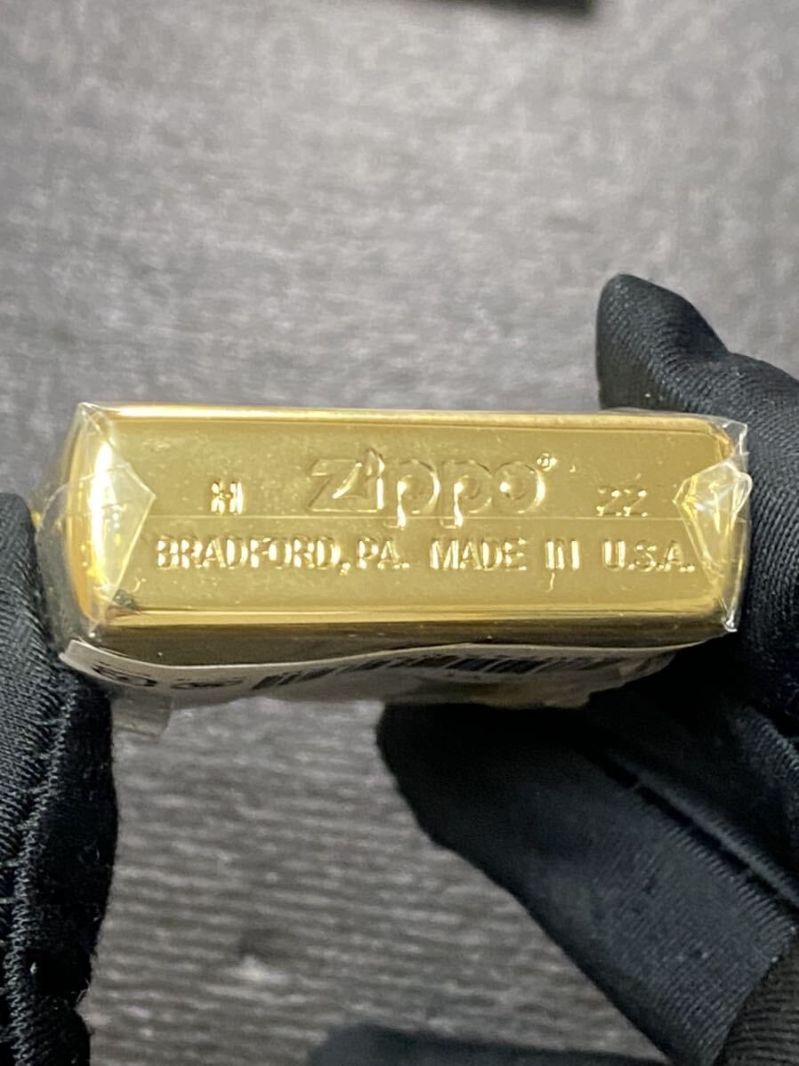 zippo ゴールド 前面刻印 GOLD 希少モデル 2022年製 ケース 保証書付き_画像3