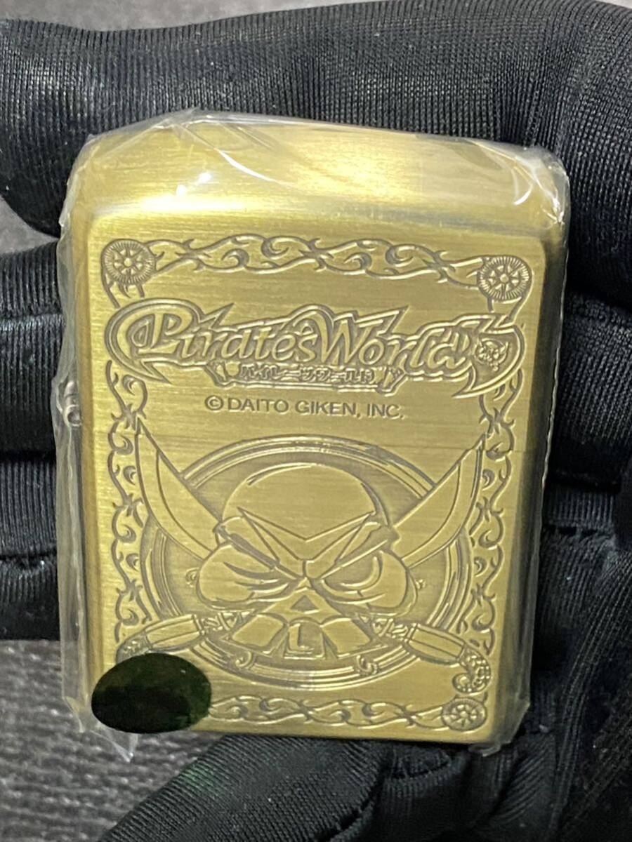 zippo パイレーツワールド 限定品 ゴールド 両面デザイン 2012年製 Pirates World シリアルナンバー NO.061 ケース 保証書付き _画像5