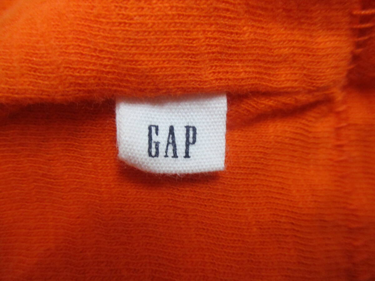 ★1053【送料無料】GAP KIDS ギャップ キッズ 長袖 Tシャツ XXL 160cm オレンジ スラブ生地 ジュニア ロンT ラジカセ カジュアル 普段着_画像4