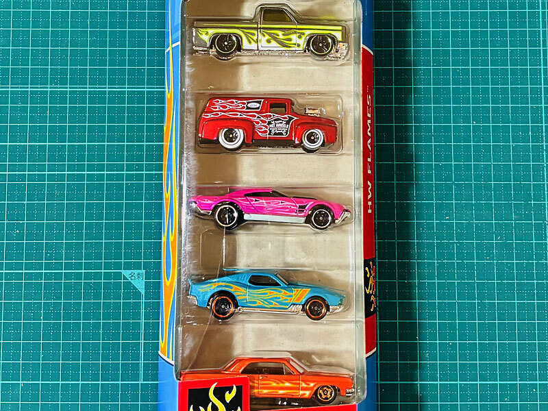 ホットウィール HW FLAMES PACK｜SILVERADO F-100 MUSCLE SPEEDER IMPALA マッスルスピーダー シルバラード インパラ ブルーザー 5パックの画像1