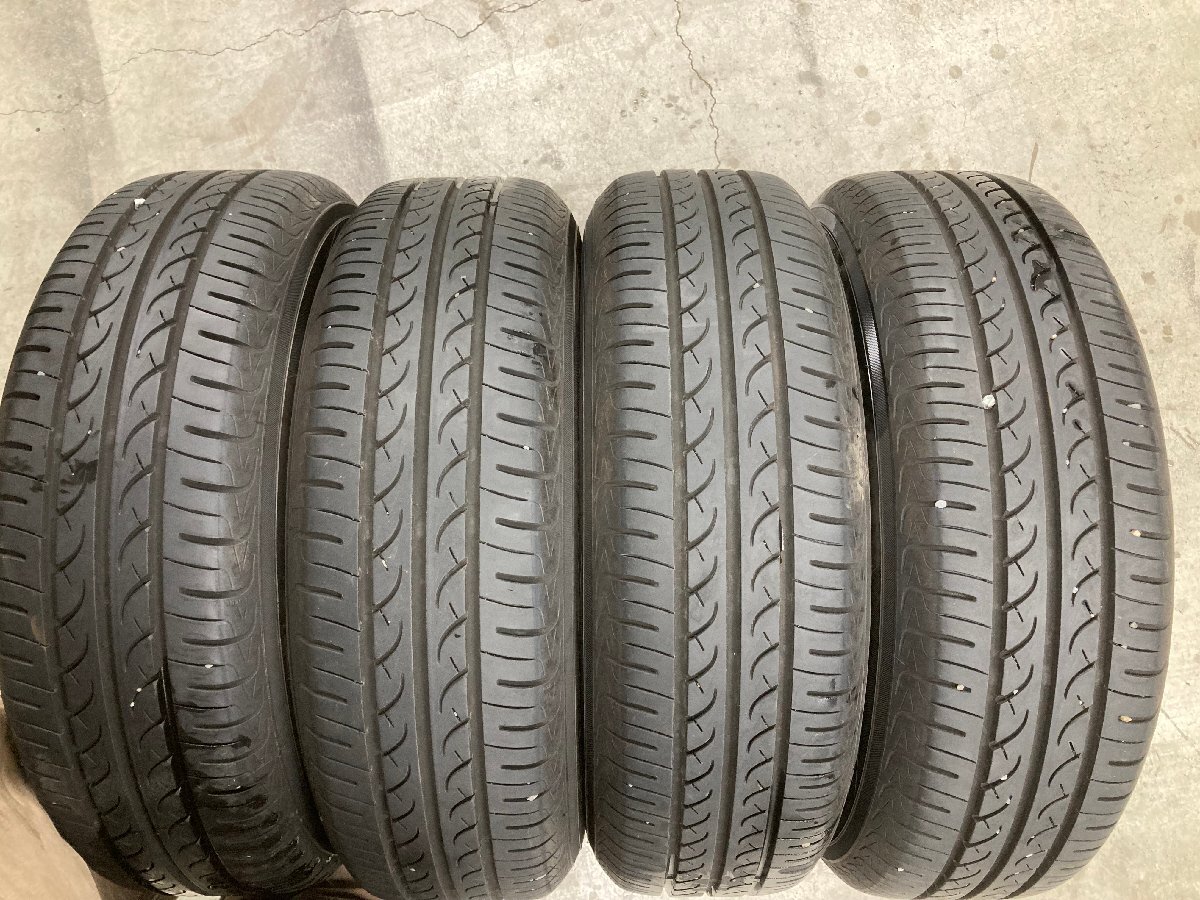 □6098 バリ山 2020年製 ヨコハマ AE01F 175/70R14 evance アクア ヤリス ヴィッツ フィット 等 14インチ 5.5J +43 4穴 100 アルミホイールの画像8