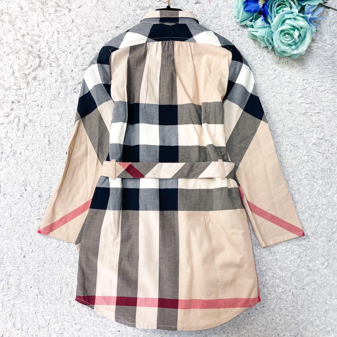 現行 極美品 ● BURBERRY バーバリー ● ロングワンピース メガノバチェック ● 130 キッズ _画像7